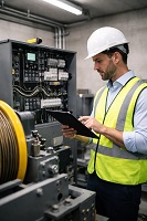 elevator consultant performing due diligence inspection
